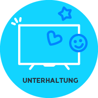 Icon "Unterhaltung" - Fernseher mit Emojis