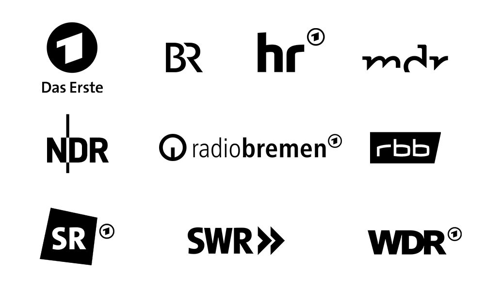 Logos der Sender die betroffen sind, sind nacheinander abgebildet