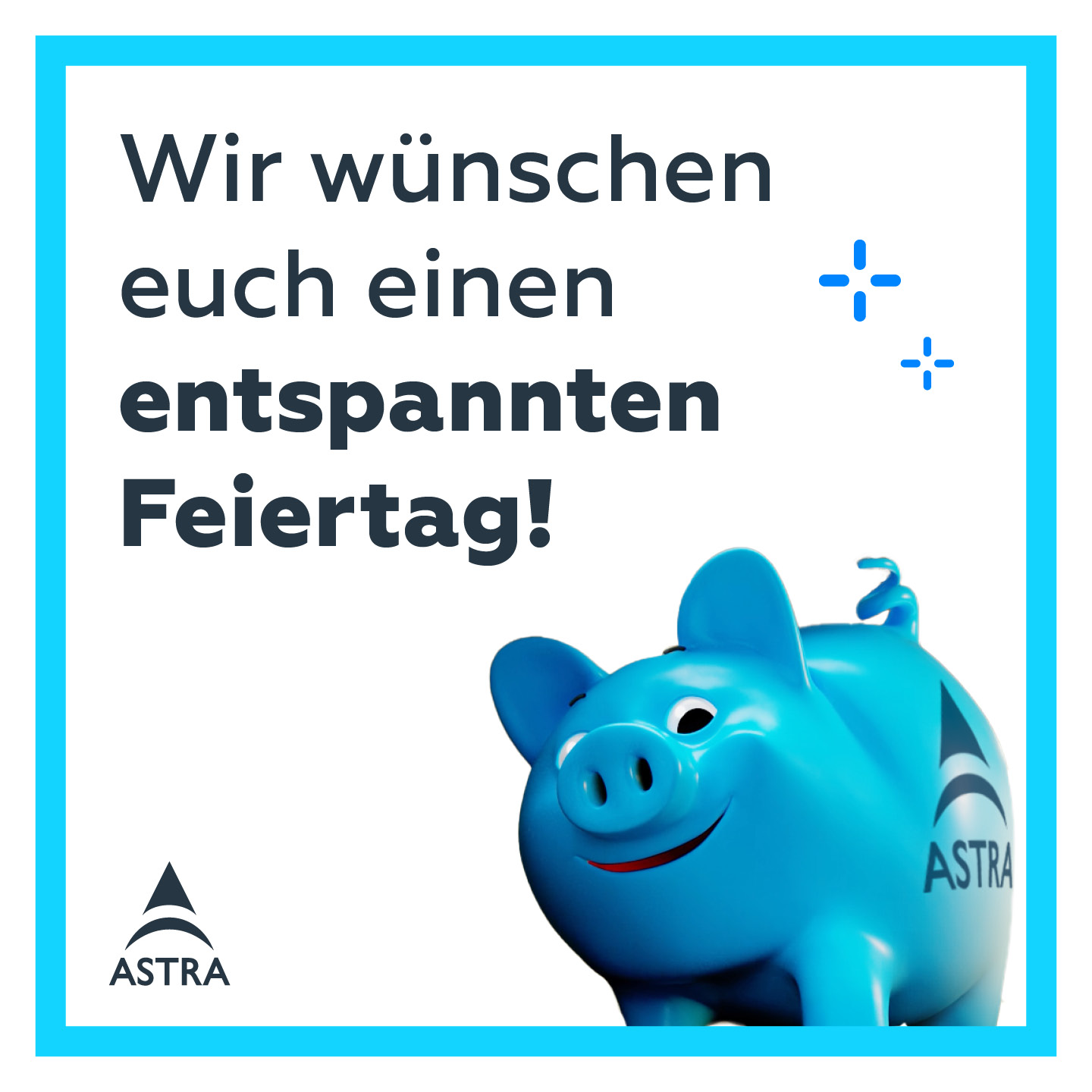 Visuals für Feiertage mit dem Text "Wir wünschen euch einen entspannten Feiertag"