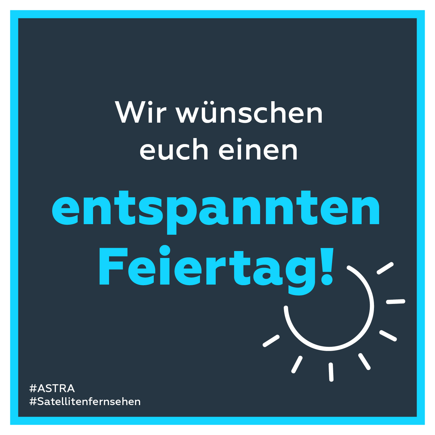 Visuals für Feiertage mit dem Text "Wir wünschen euch einen entspannten Feiertag"