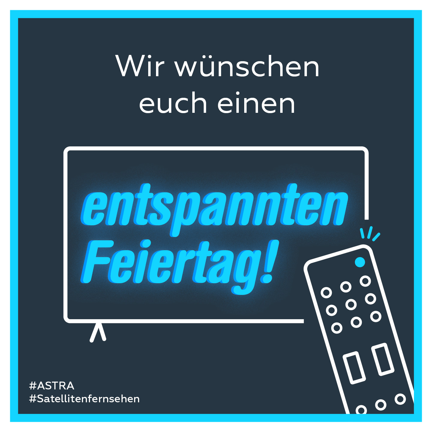 Visuals für Feiertage mit dem Text "Wir wünschen euch einen entspannten Feiertag"