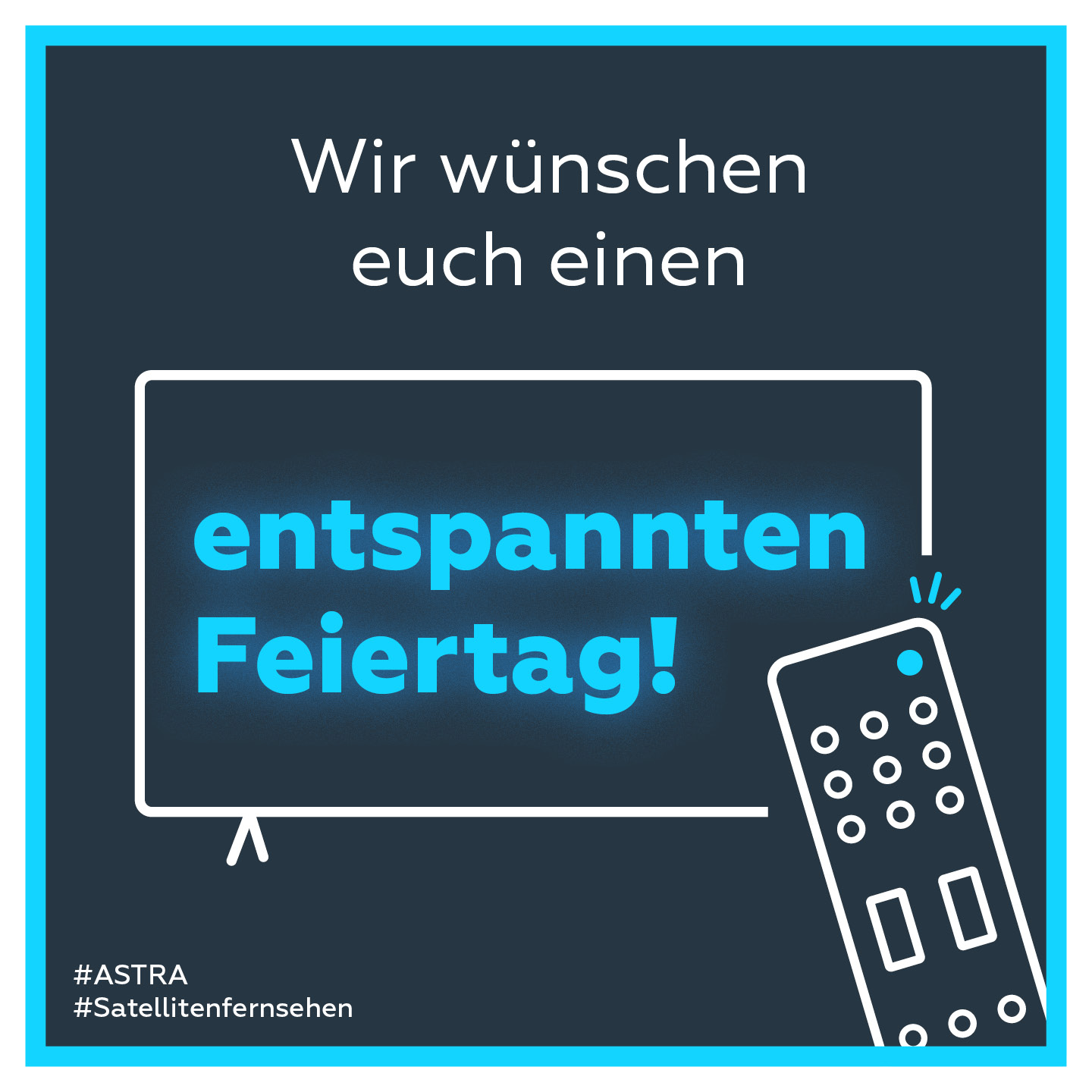 Visuals für Feiertage mit dem Text "Wir wünschen euch einen entspannten Feiertag"