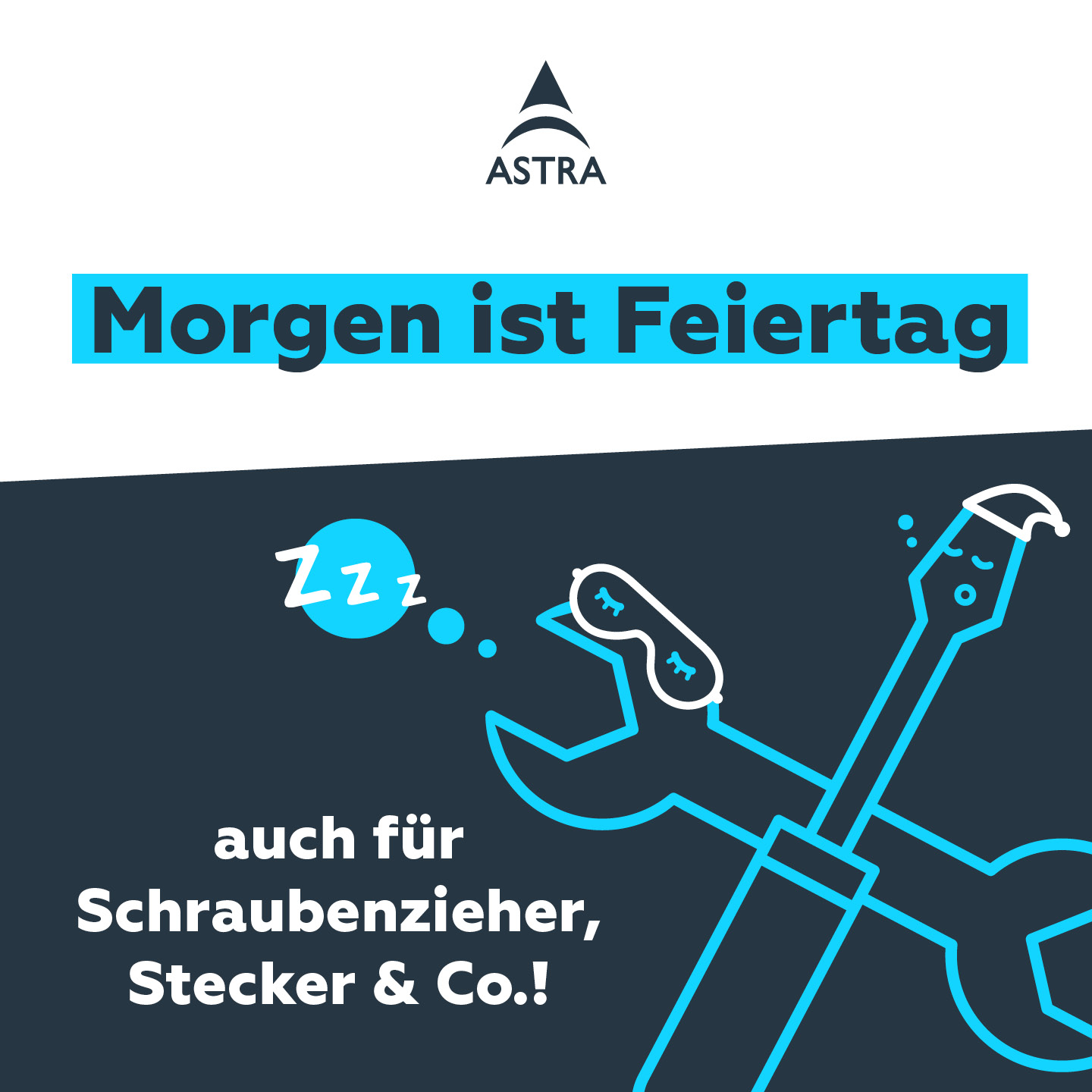 Visuals für Feiertage mit dem Text "Wir wünschen euch einen entspannten Feiertag"