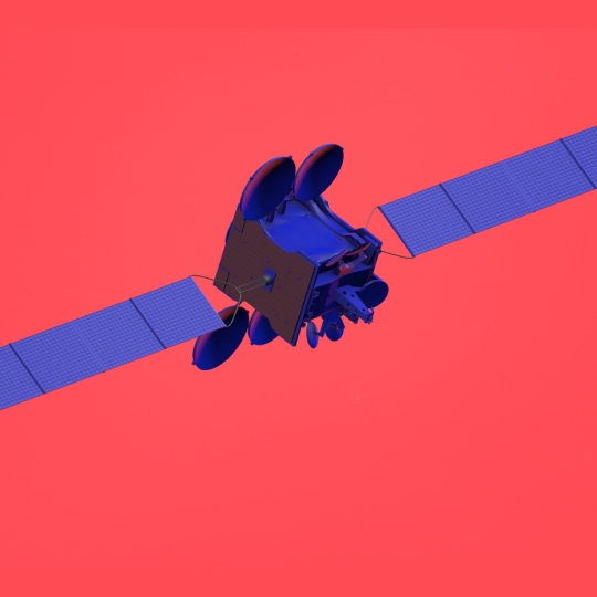 Illustration eines Satelliten.