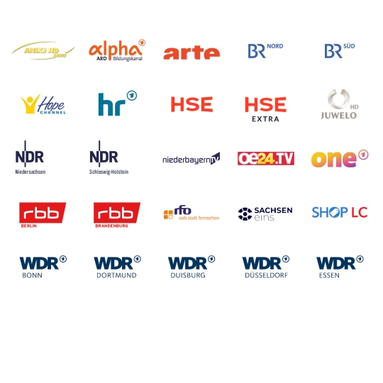 Übersicht aller Free to Air Sender über 19,2 Ost