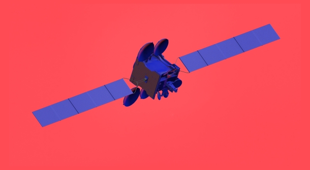 Illustration eines Satelliten.