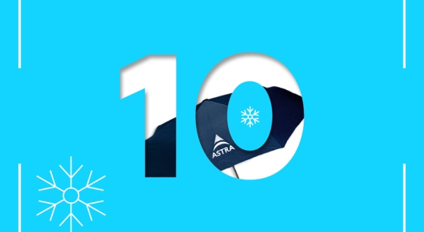 Perfekt für das Winterwetter gerüstet ist man mit dem ASTRA Regenschirm.